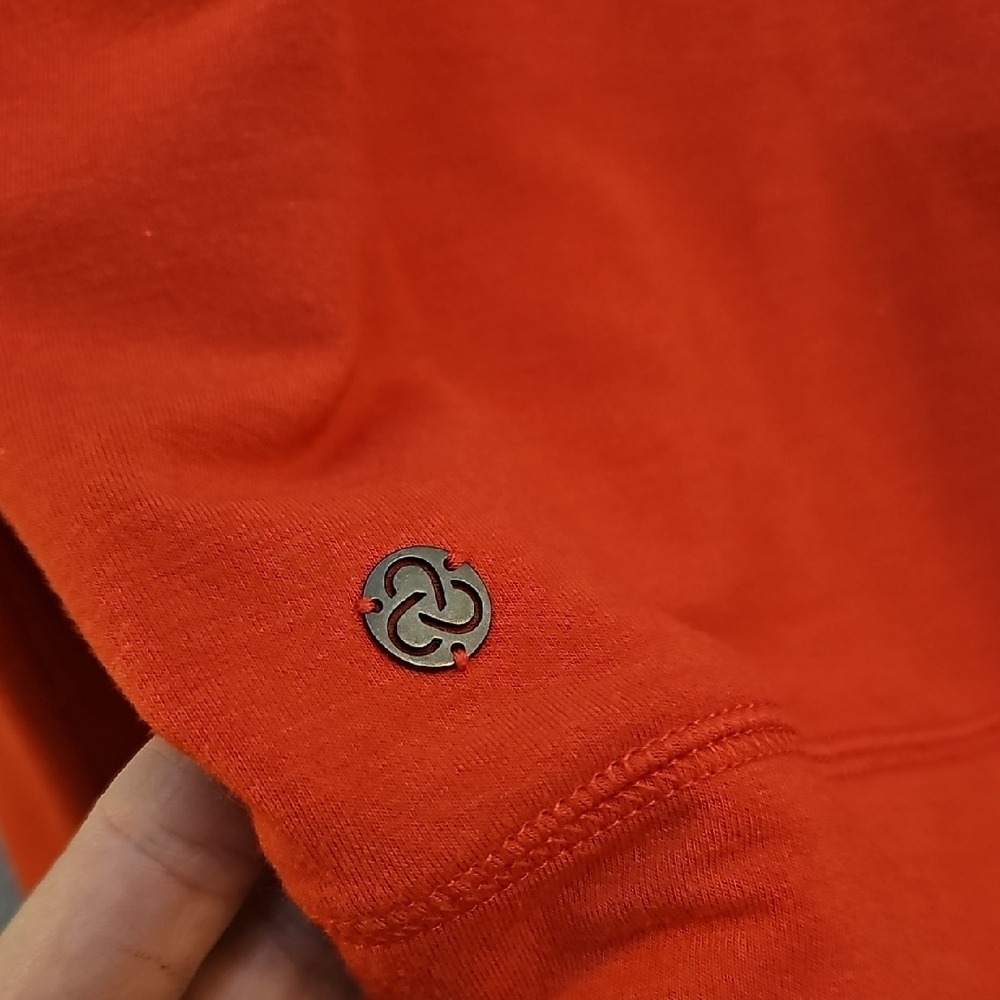 Zella Vibrant Coral Zip-Up Cowlneck Long Sleeve, Womens, Size Small, Oversized - Picture 5 of 6